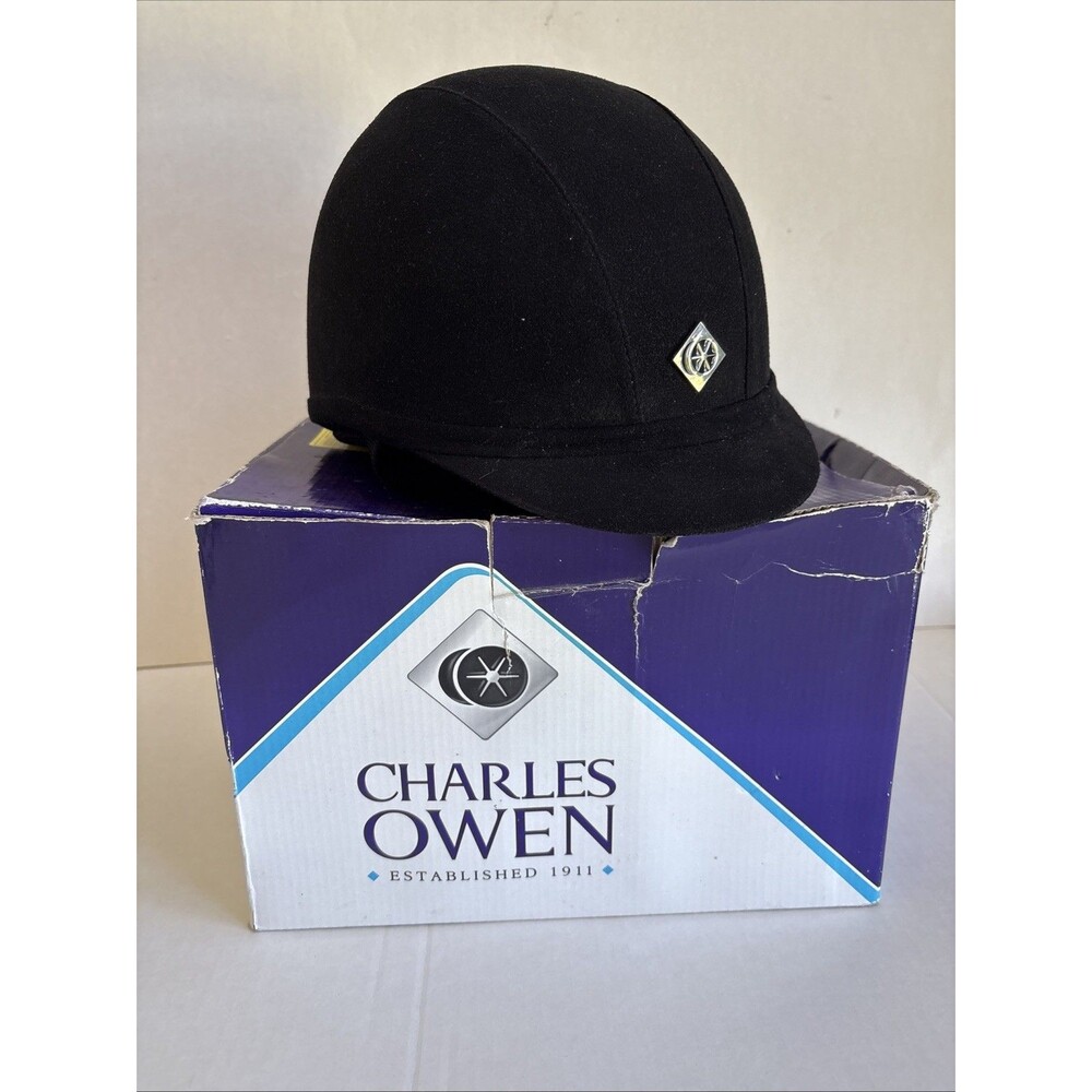Charles Owen JR8 Black Equestrian Riding Helmet Size 6-3/8: 52cm W/Box